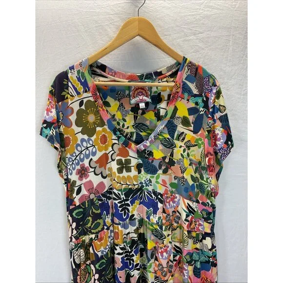 Johnny Was Colorful Floral Midi Dress - Picture 3 of 11